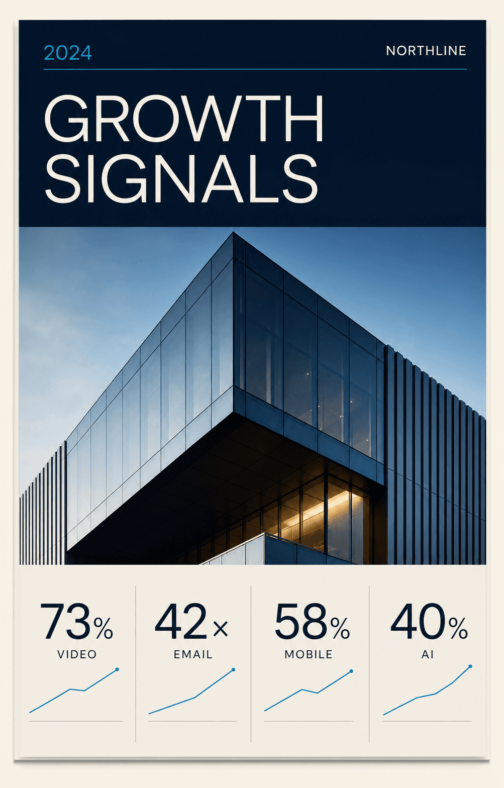 Single-page business insights brochure