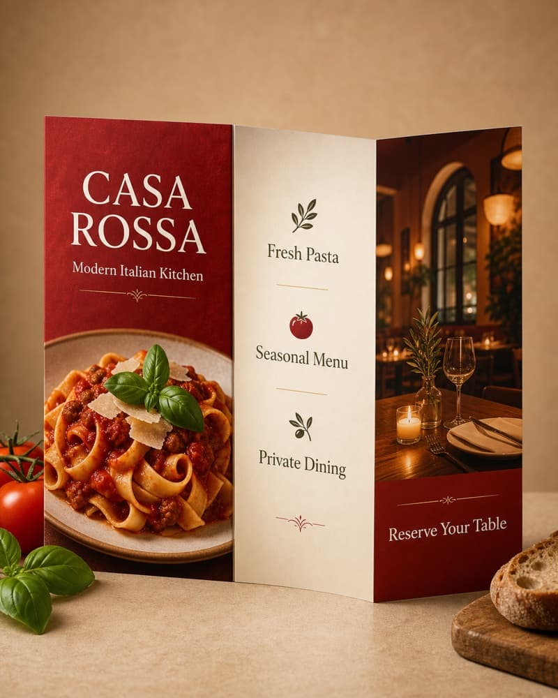 Restaurant brochure example