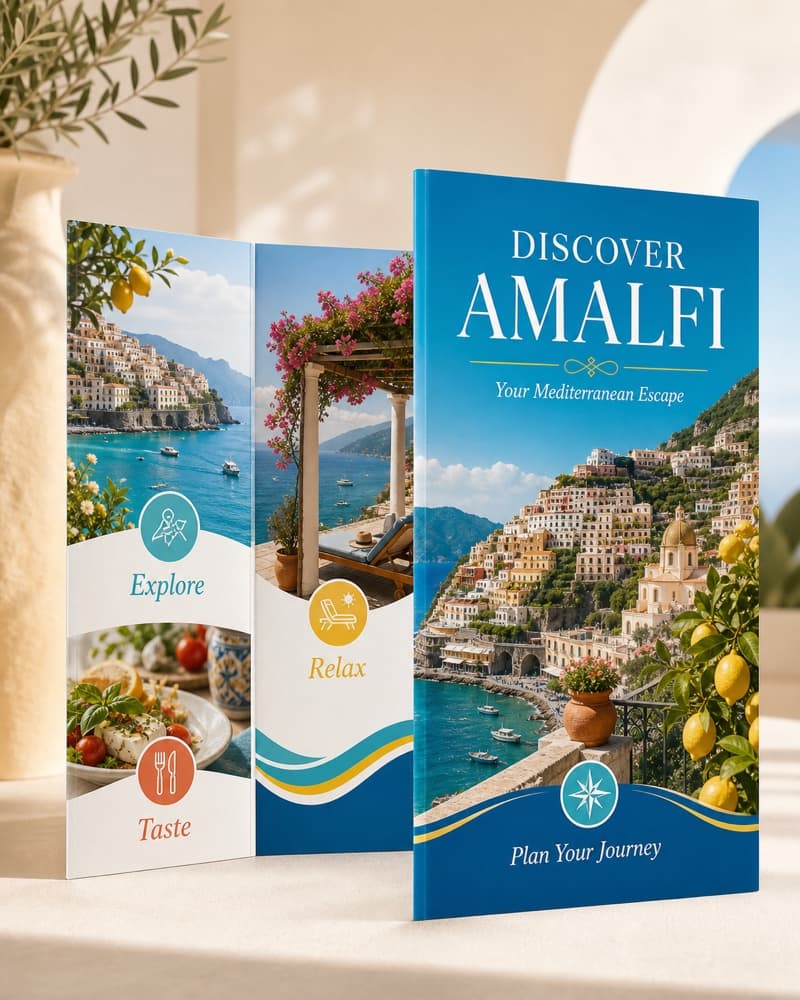 Mediterranean travel brochure